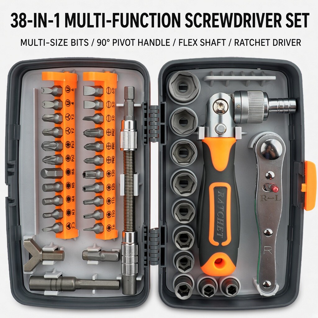 38-in-1 Compact Ratchet Screwdriver Kit