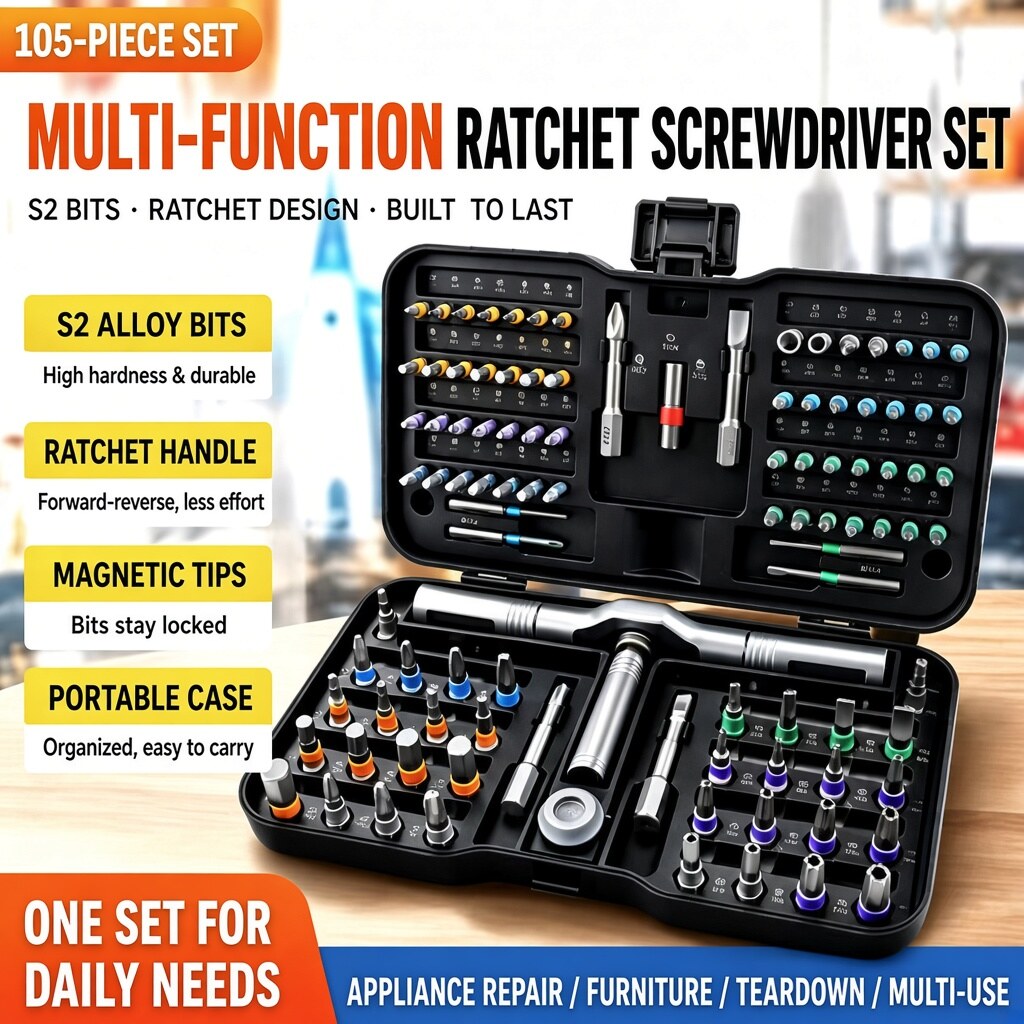 105-in-1 Ratchet Screwdriver Kit