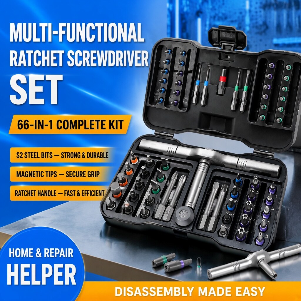 66-in-1 Ratchet Screwdriver Kit